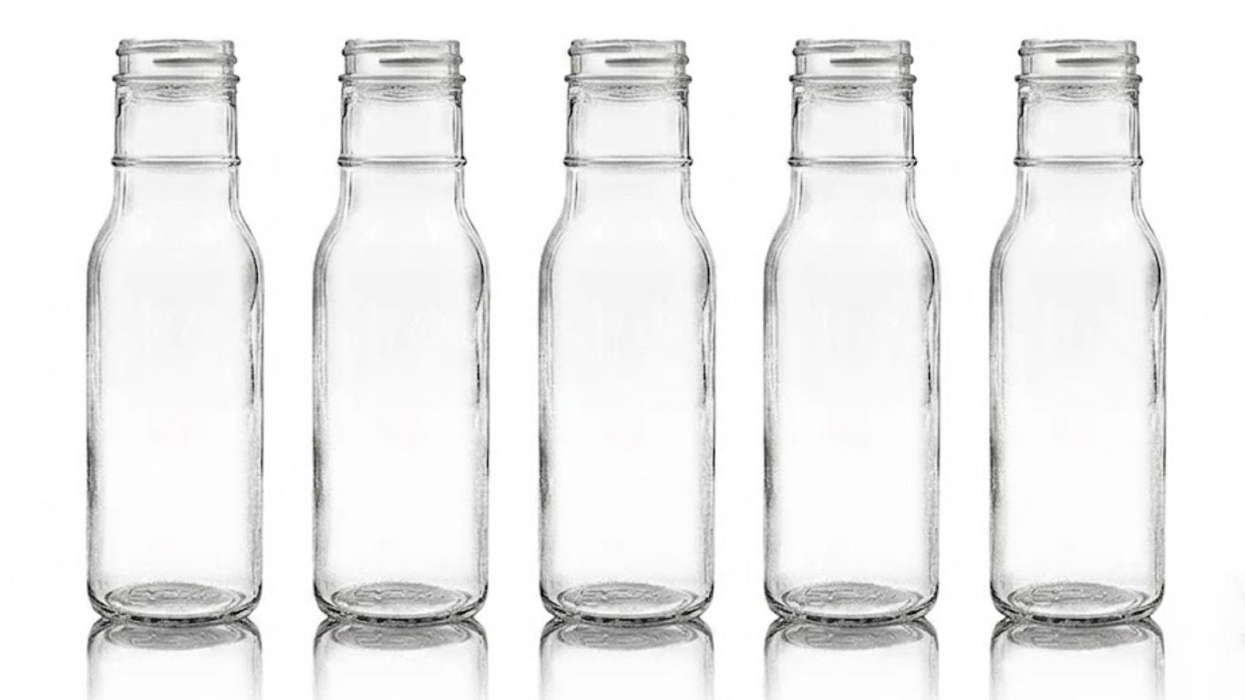 12 oz Clear Glass Ring Neck beverage bottle