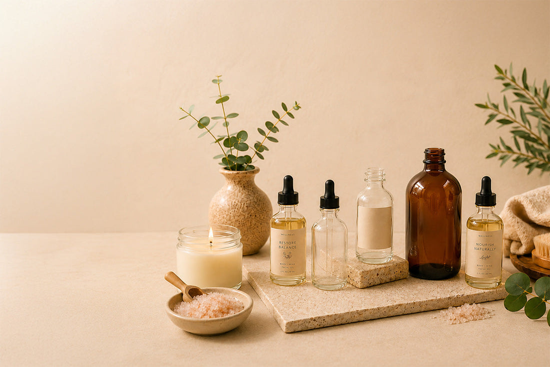 Clear and amber glass Boston round bottles in multiple sizes – ideal for essential oils, tinctures & pharmaceuticals – Richards Packaging