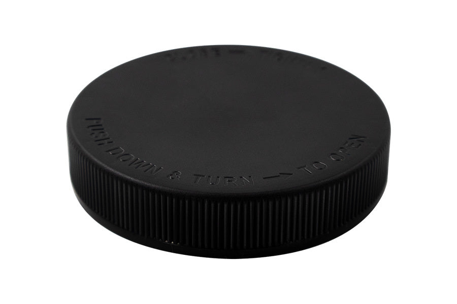 89-400 Black PP Child Resistant Pressure Sensitive Lined Cap