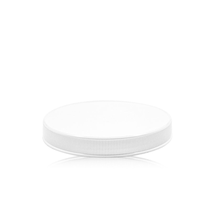 110-400 White PP Ribbed Unlined Cap