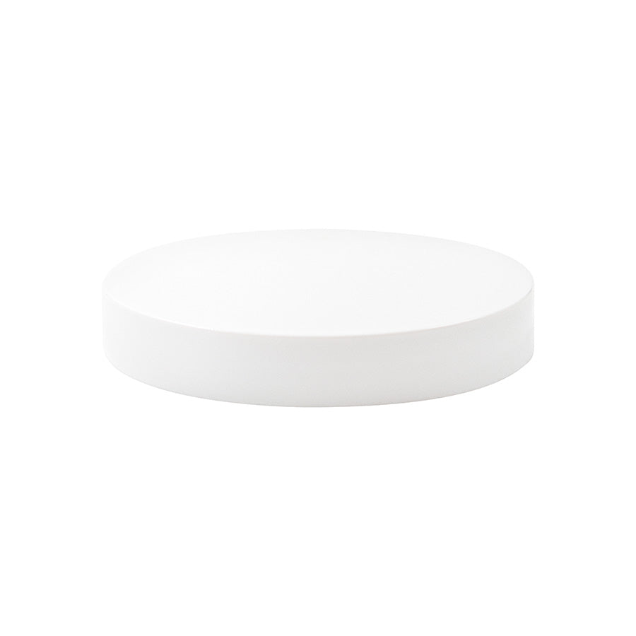 89-400 White PP Smooth Top Smooth Sided F217 Lined Cap