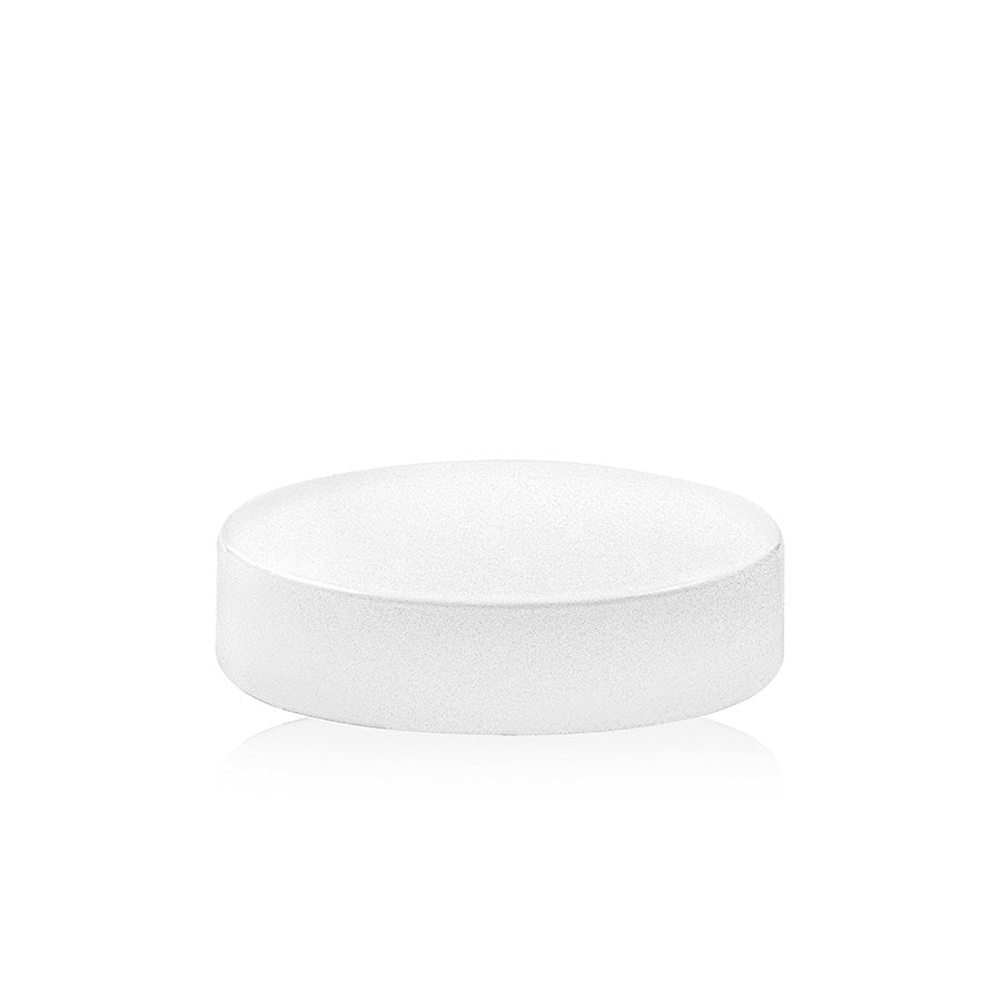 48-400 White PP Continuous Thread Smooth Top Smooth Side Foam Liner Cap