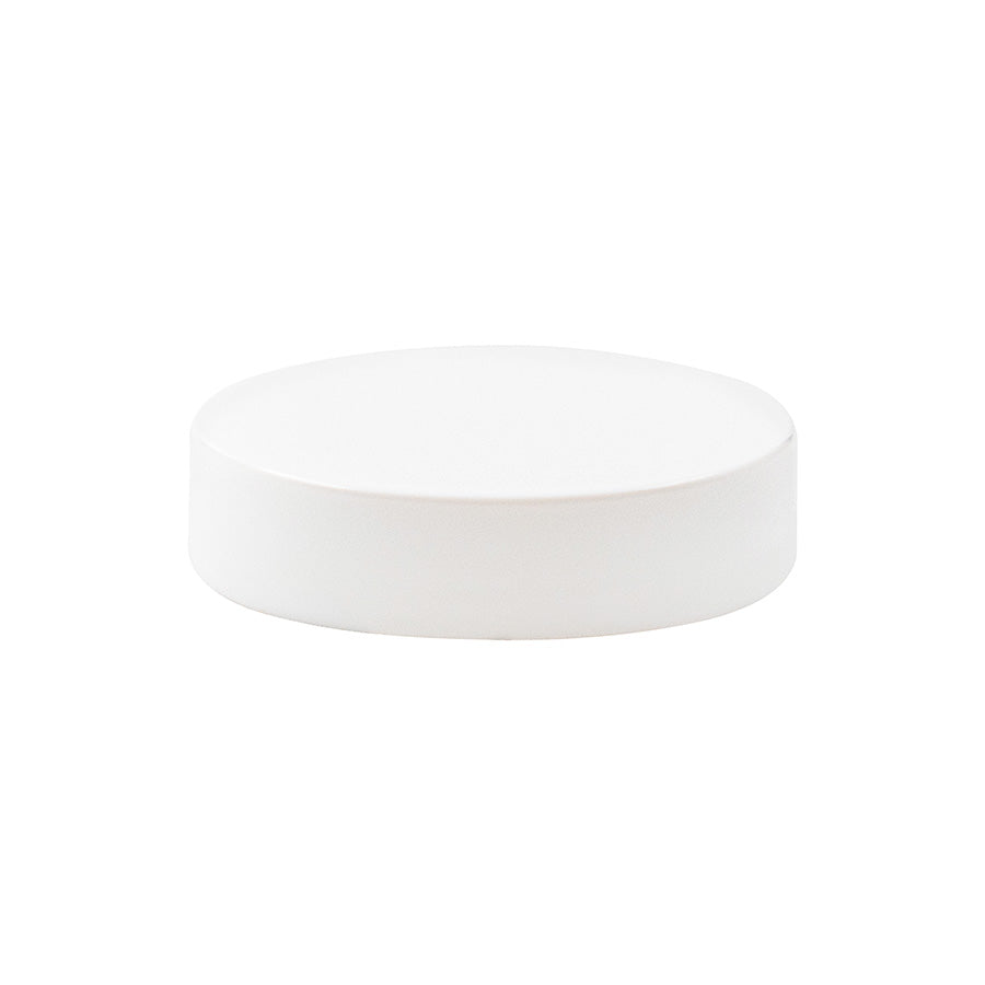 48-400 White PP Continuous Thread Smooth Top Smooth Side Foam Liner Cap