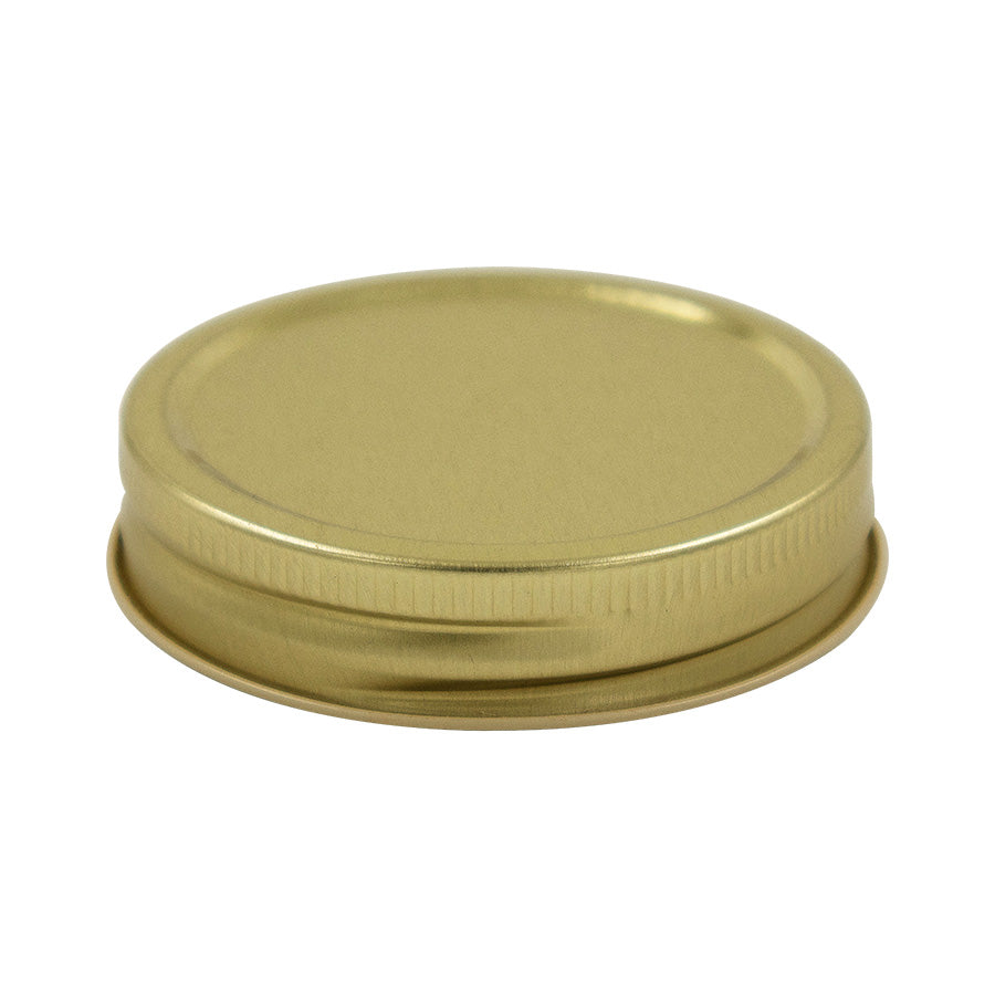 70-450 Gold Metal Continuous Thread Non-Button Plastisol Lined Cap