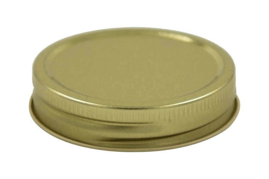 70-450 Gold Metal Continuous Thread Non-Button Plastisol Lined Cap
