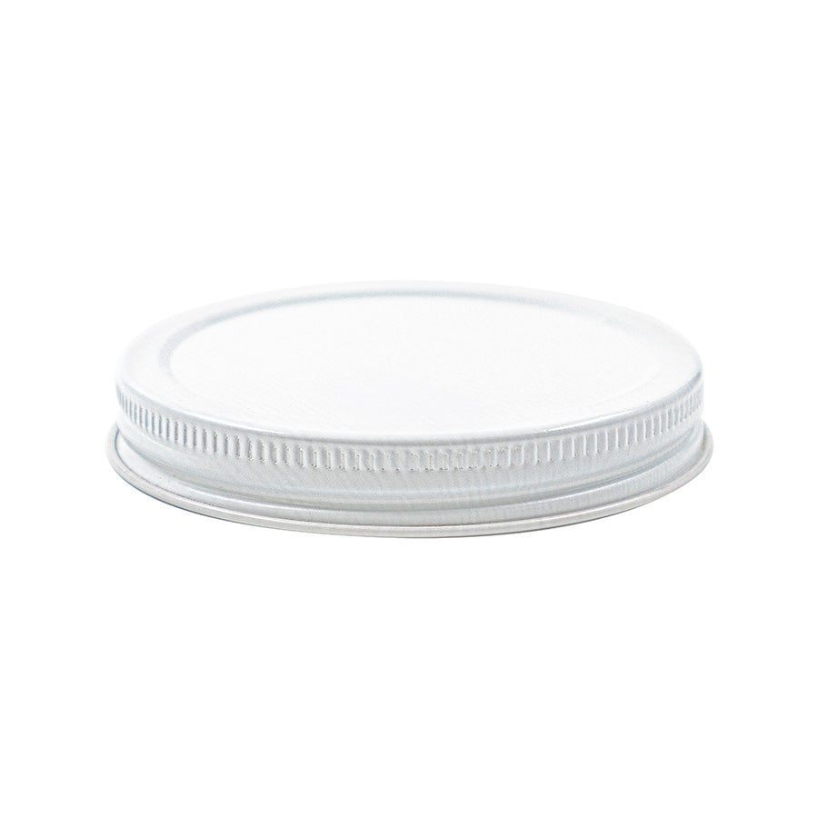 70-400 White Metal Continuous Thread Non-Button Plastisol Lined Cap