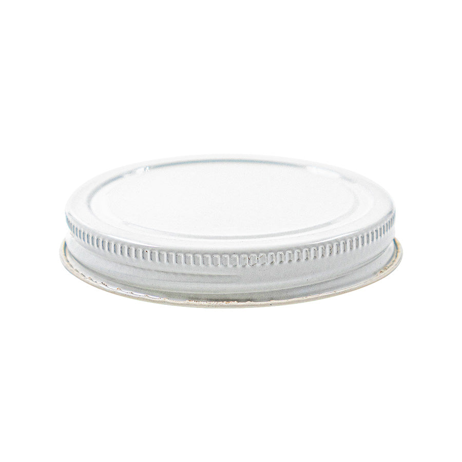 70-400 White Metal Continuous Thread Staking Ring Plastisol Lined Cap