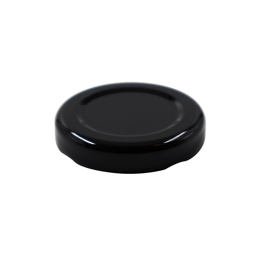 43 mm Black Metal Twist / Lug Non-Button Plastisol Lined Cap