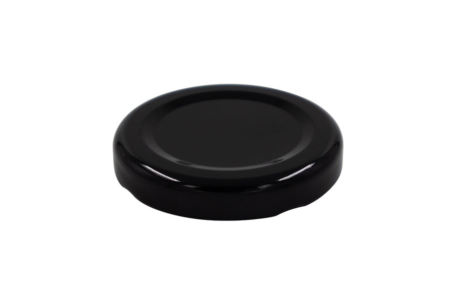 43 mm Black Metal Twist / Lug Non-Button Plastisol Lined Cap