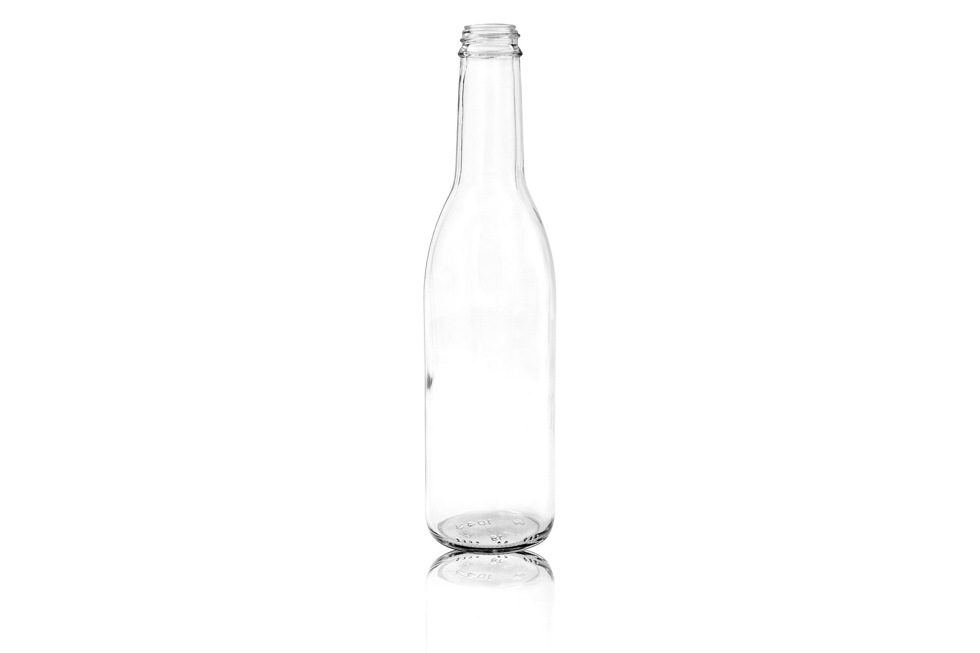 375 ml Clear Glass Round Composite Bottle 28-400