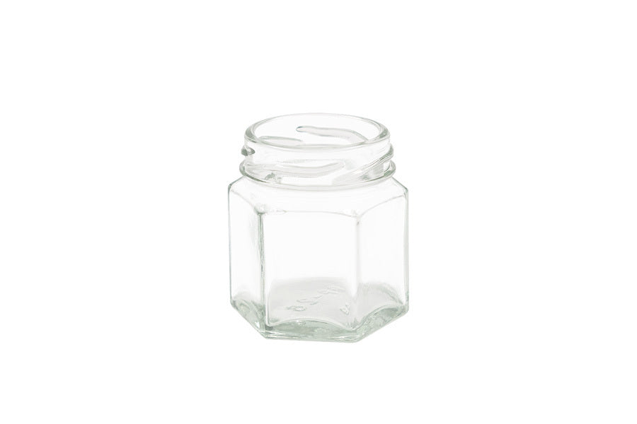45 ml Clear Glass Hexagon Jar 43 mm Twist / Lug
