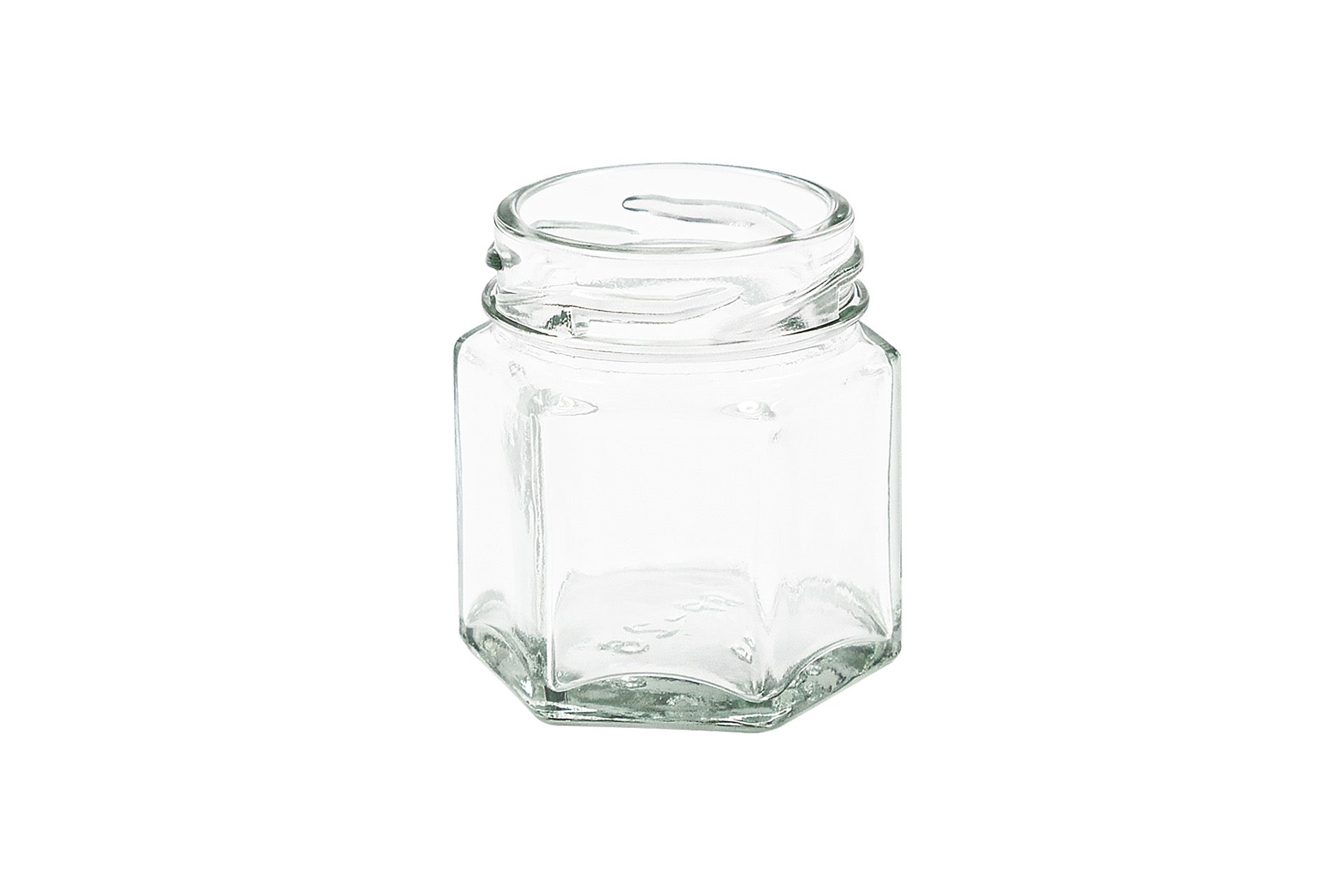 45 ml Clear Glass Hexagon Jar 43 mm Twist / Lug