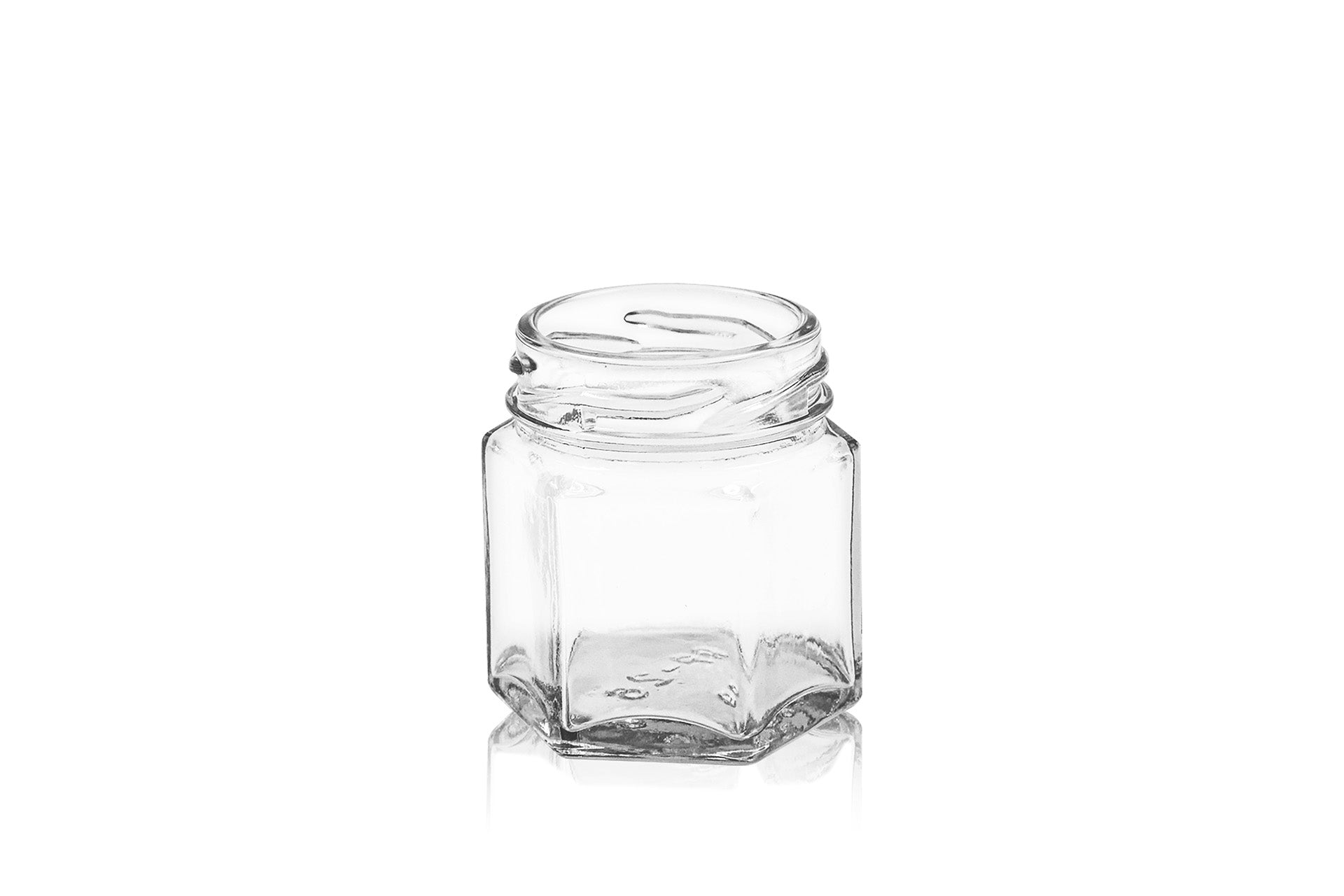 45 ml Clear Glass Hexagon Jar 43 mm Twist / Lug