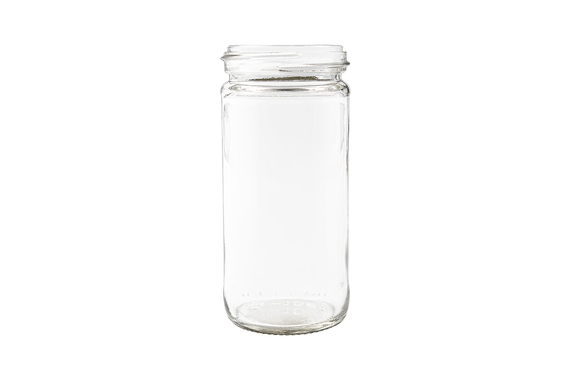 4 oz Clear Glass Round Spice C/W Fitment Finish Jar 48-485