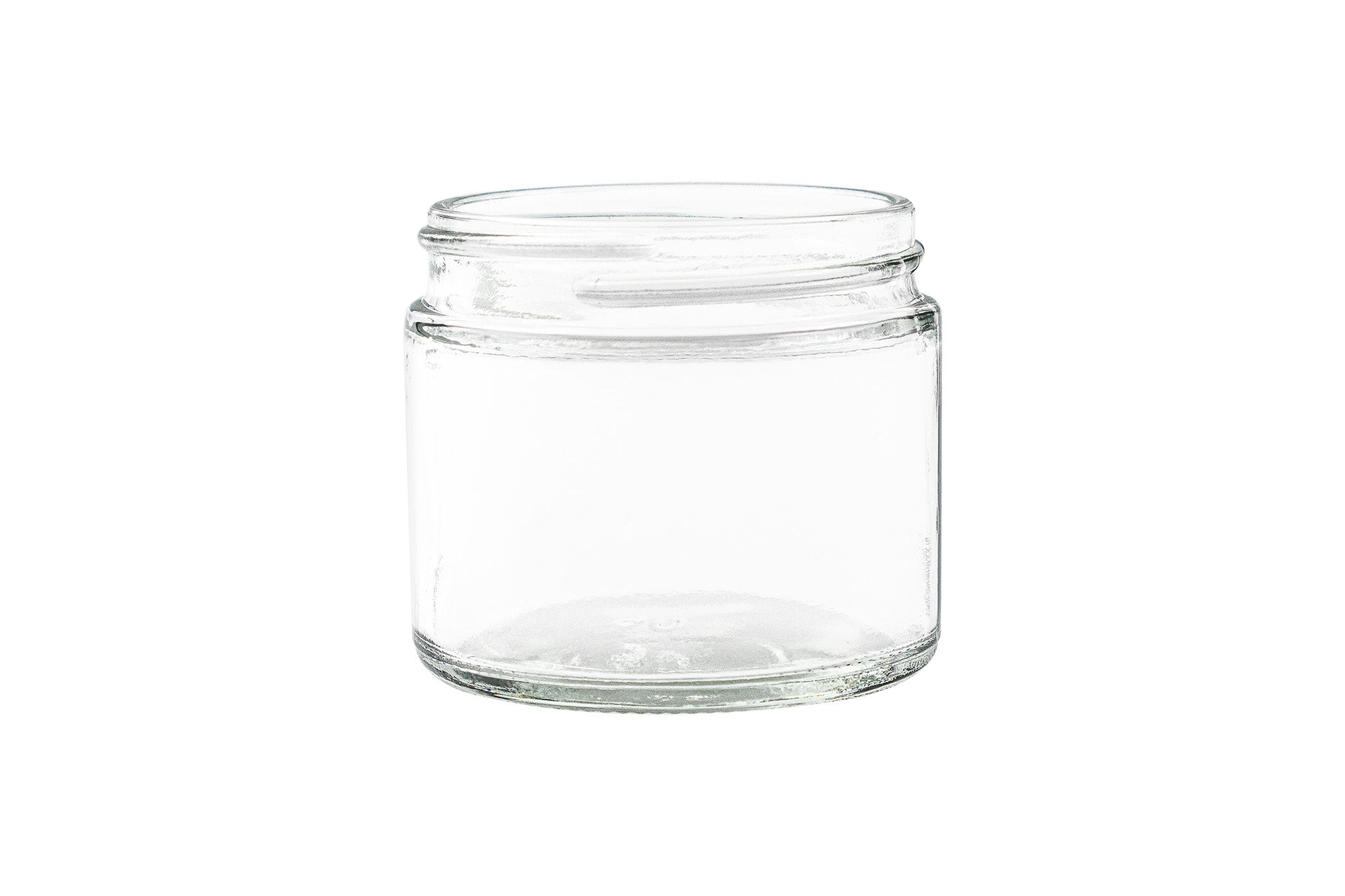 2.5 oz Clear Glass Round Straight Sided Cosmetic Jar 53-405