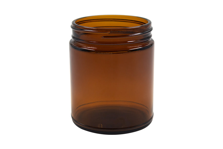 9 oz Amber Glass Straight Sided Jar 70-400