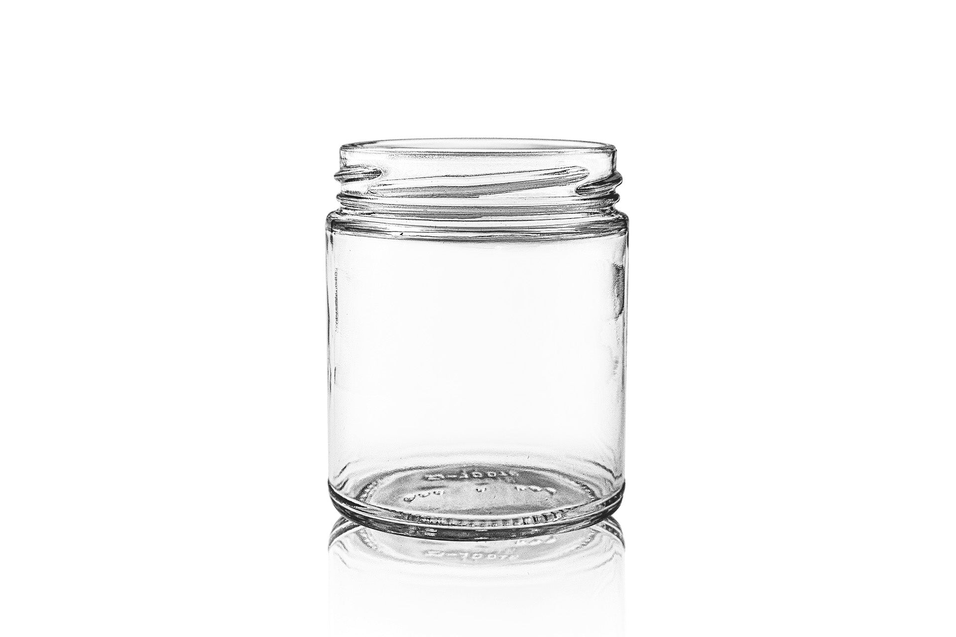 9 oz Clear Glass Round Straight Sided Jar 70-2030 - 6 Pack