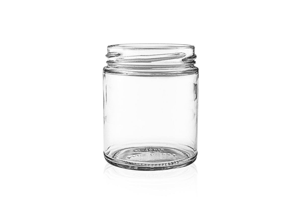 9 oz Clear Glass Round Straight Sided Jar 70-2030 - 12 Pack