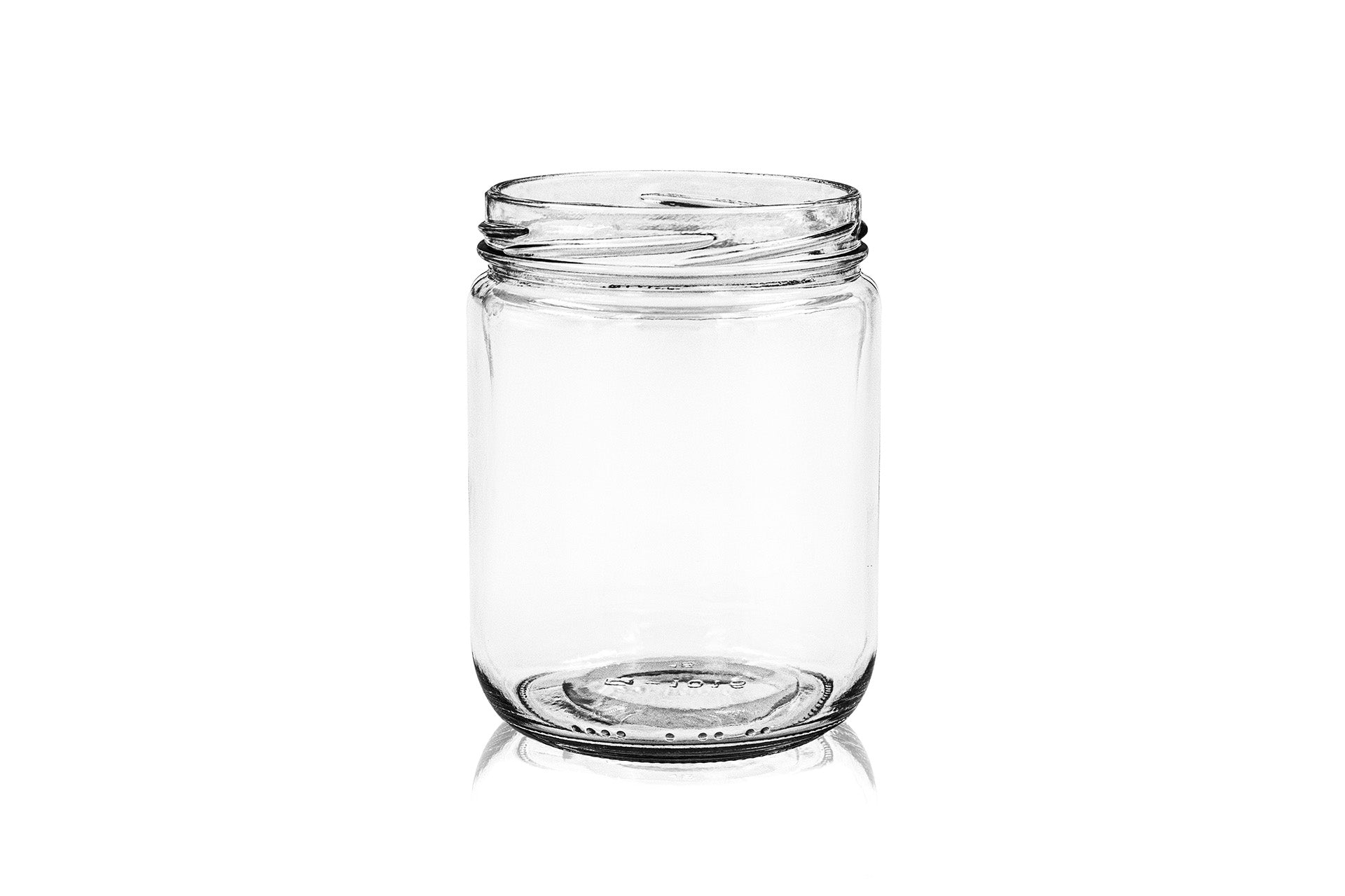 500 ml Clear Glass Round Short Cylinder 82 mm Twist / Lug