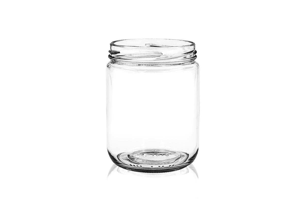 500 ml Clear Glass Round Short Cylinder Jar 82 mm Twist / Lug