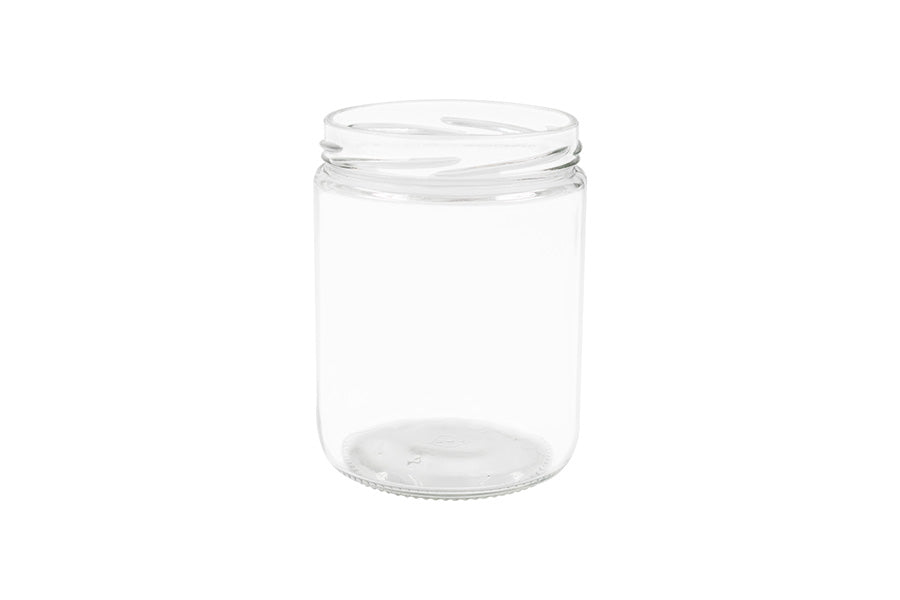 16 oz Clear Glass Round Squat Jar 82-2040
