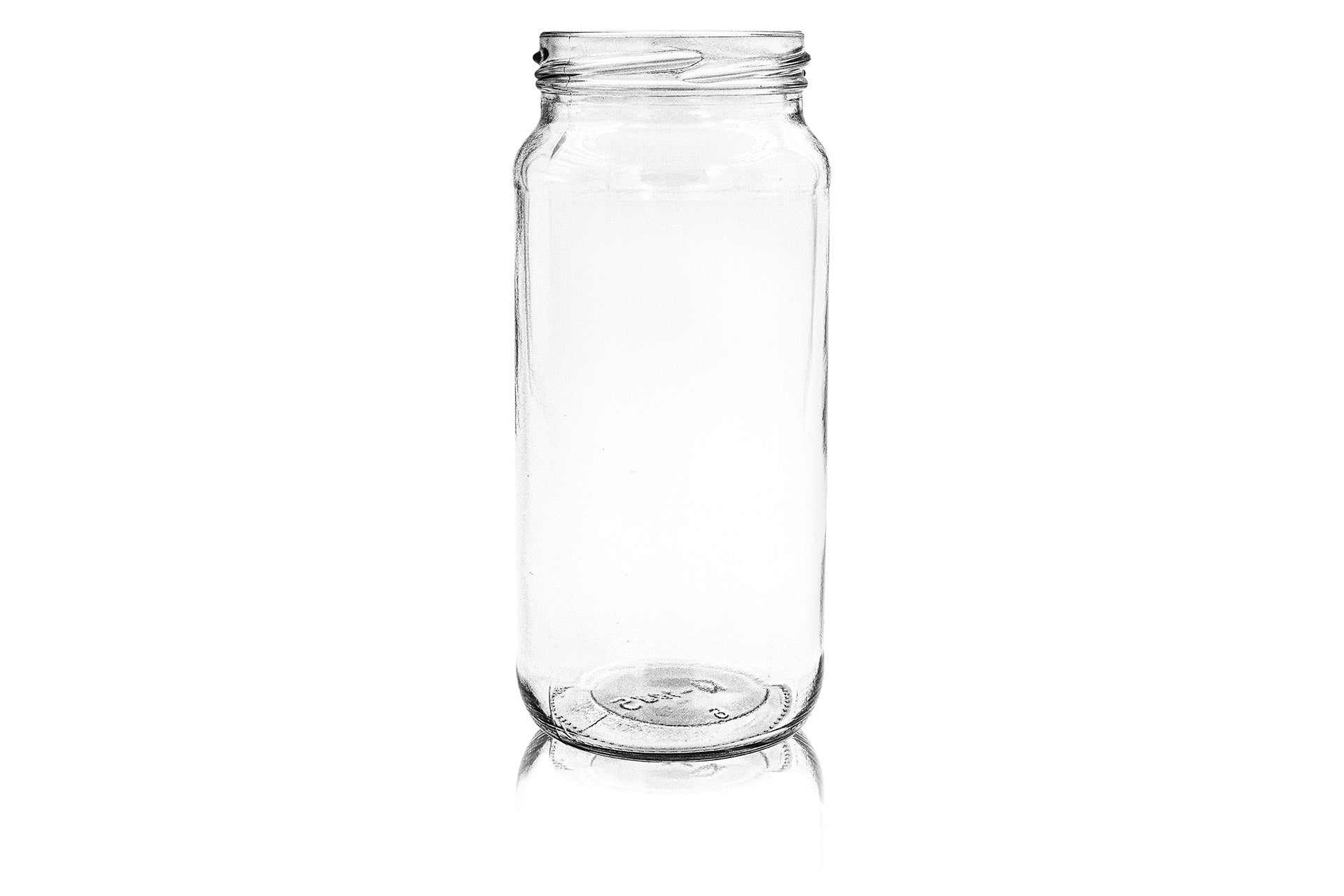 16 oz Clear Glass Round Paragon Jar 63 mm Twist / Lug