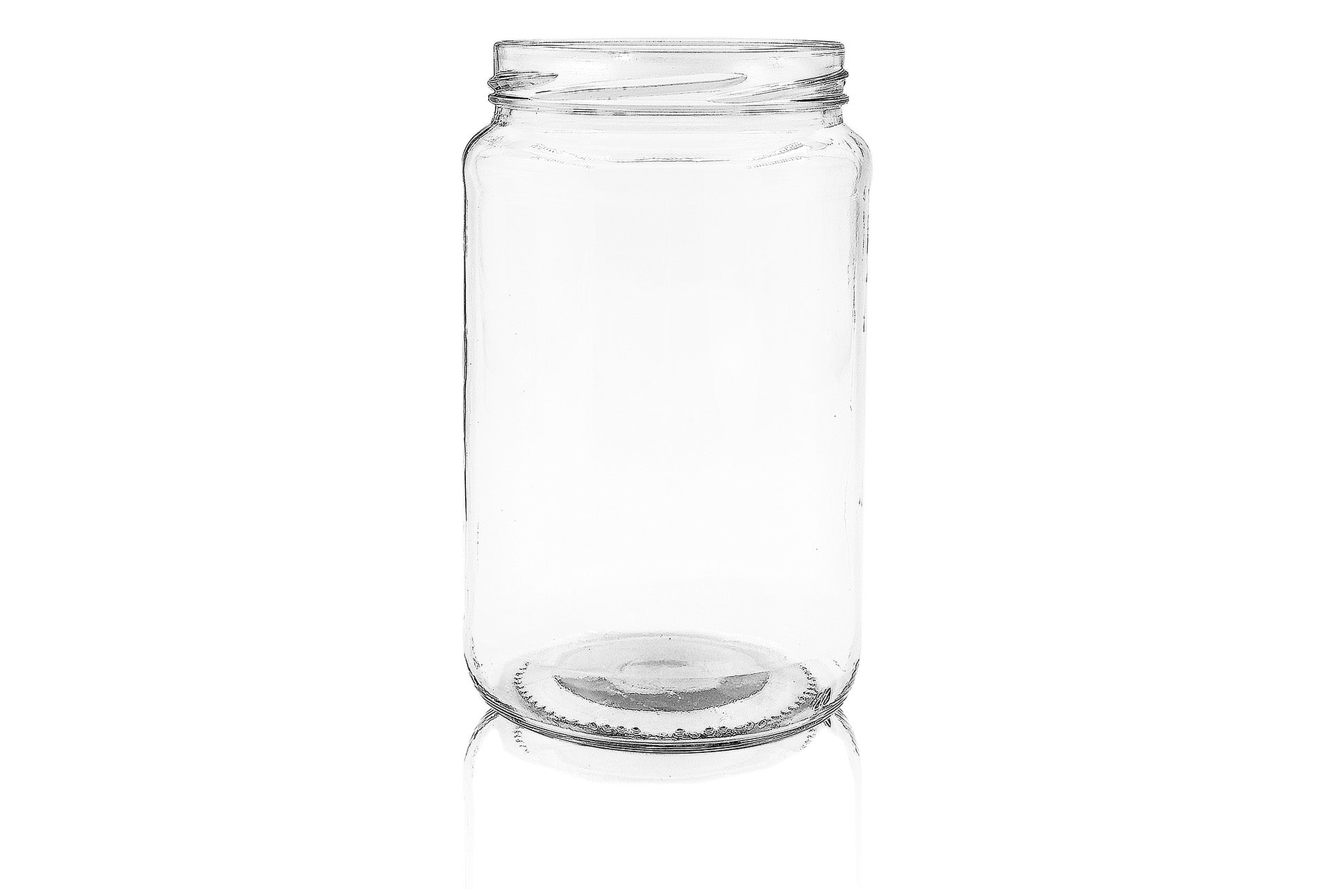 750 ml Clear Glass Short Cylinder 82 mm Twist / Lug