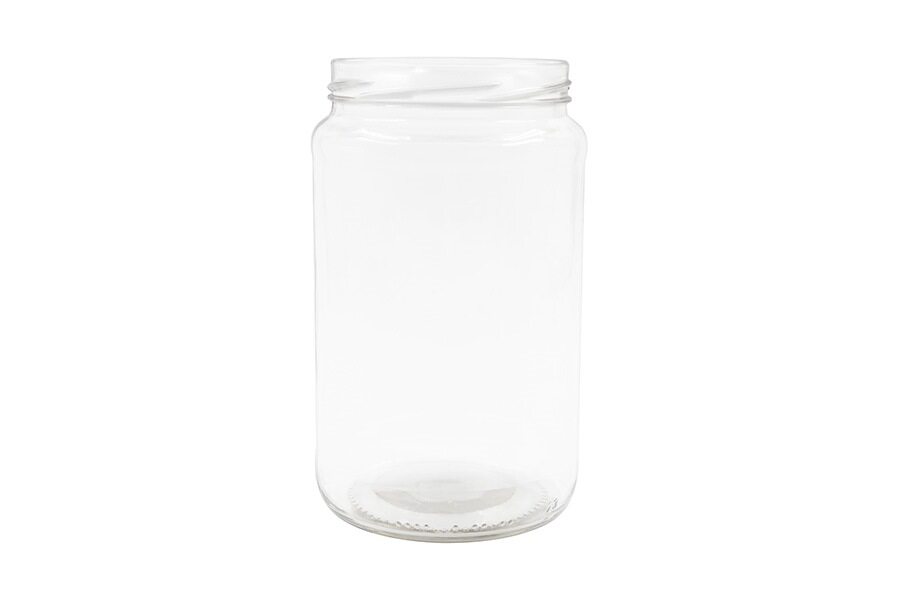 750 ml Clear Glass Short Cylinder 82 mm Twist / Lug