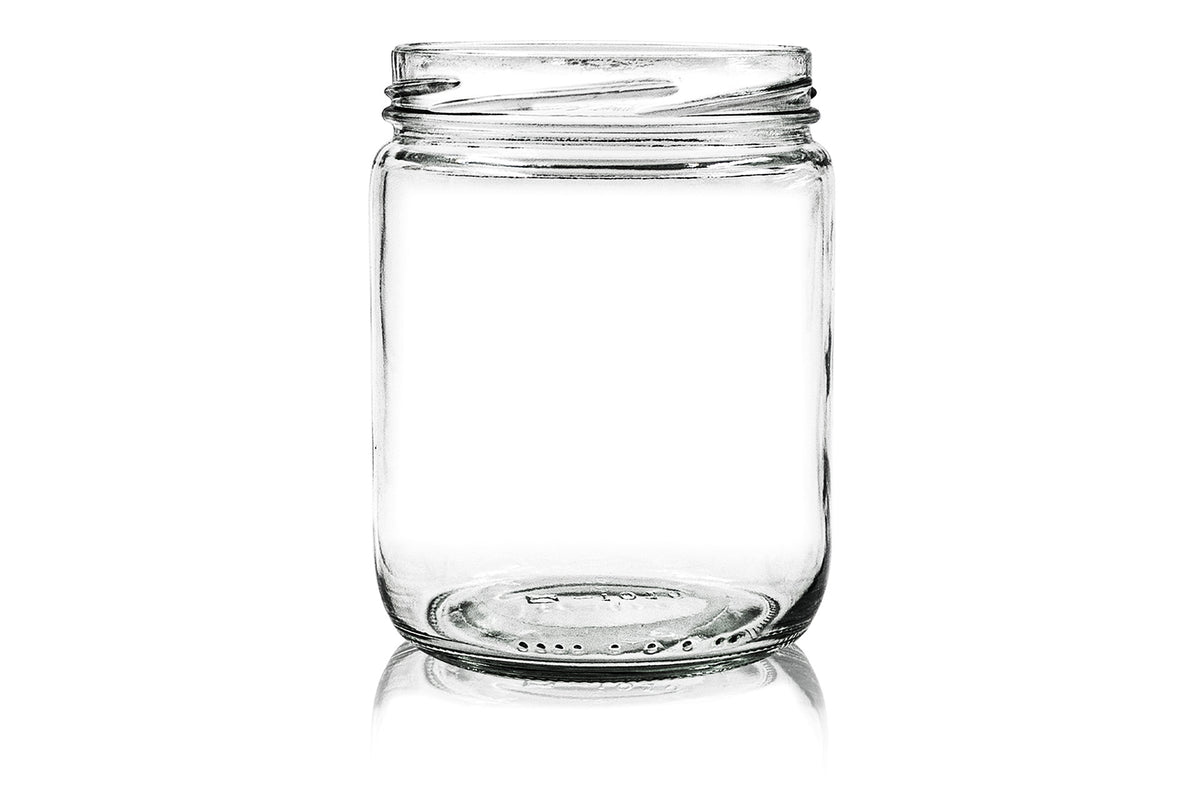 750 ml Clear Glass Short Cylinder 82 mm Twist / Lug