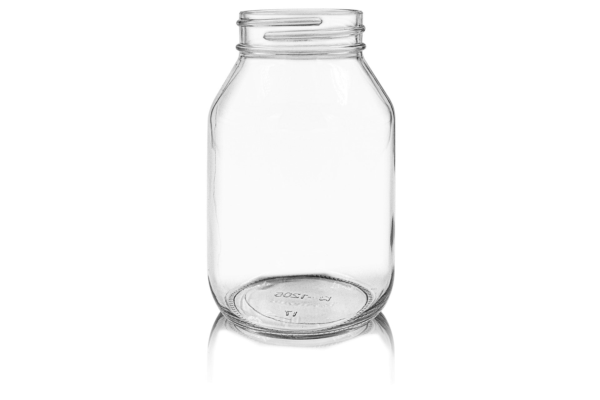 32 oz Clear Glass Round Mayonnaise Jar 70-450 (12-Pack)