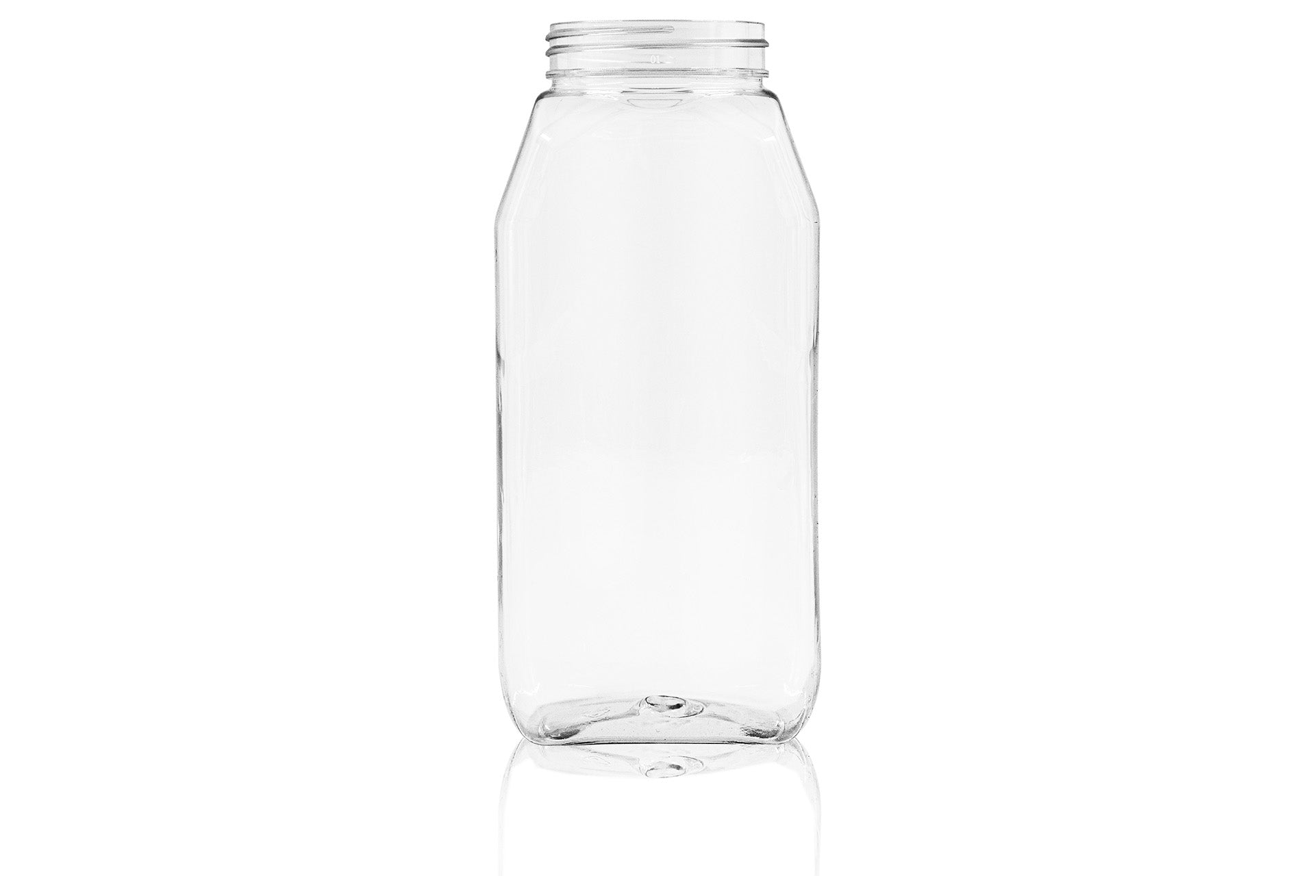 Clear plastic 1 lb spice jar