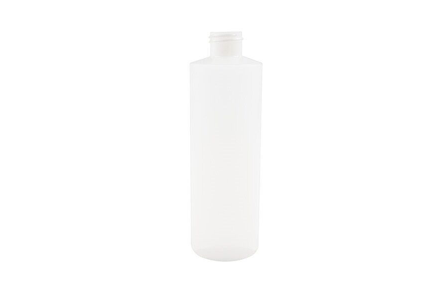 8 oz Natural HDPE Round Cylinder Bottle 24-410