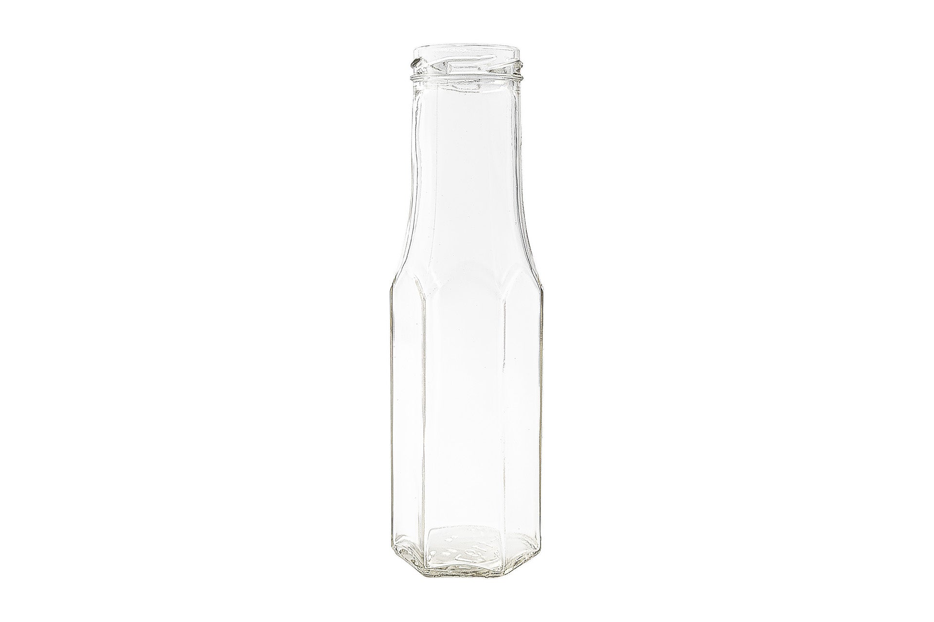 250 ml Clear Glass Hexagonal Bottle 43-2010