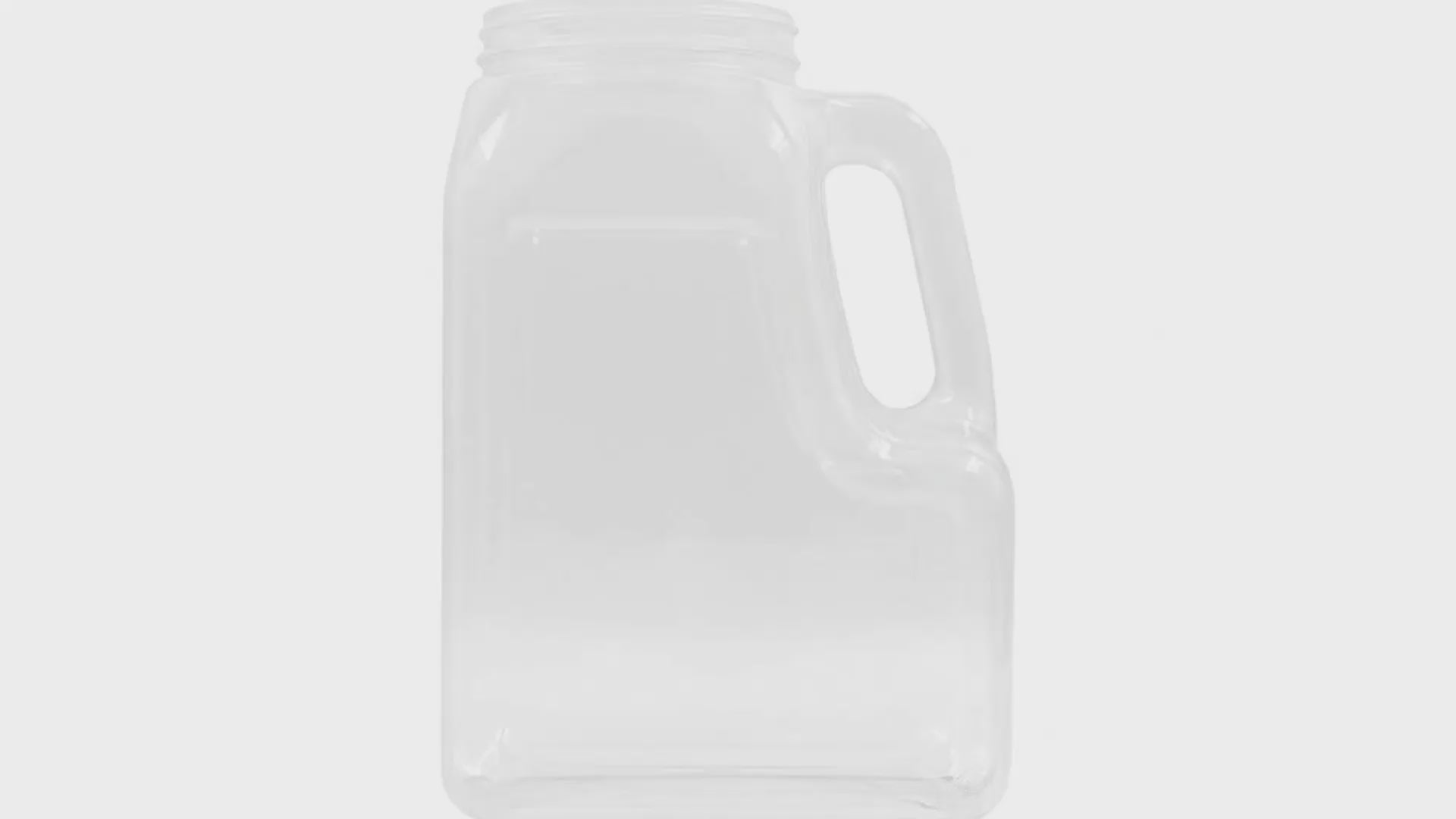 Load video: 160 oz Clear PVC Handle Oblong