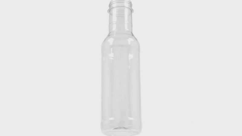 12oz clear pet round ringneck bottle