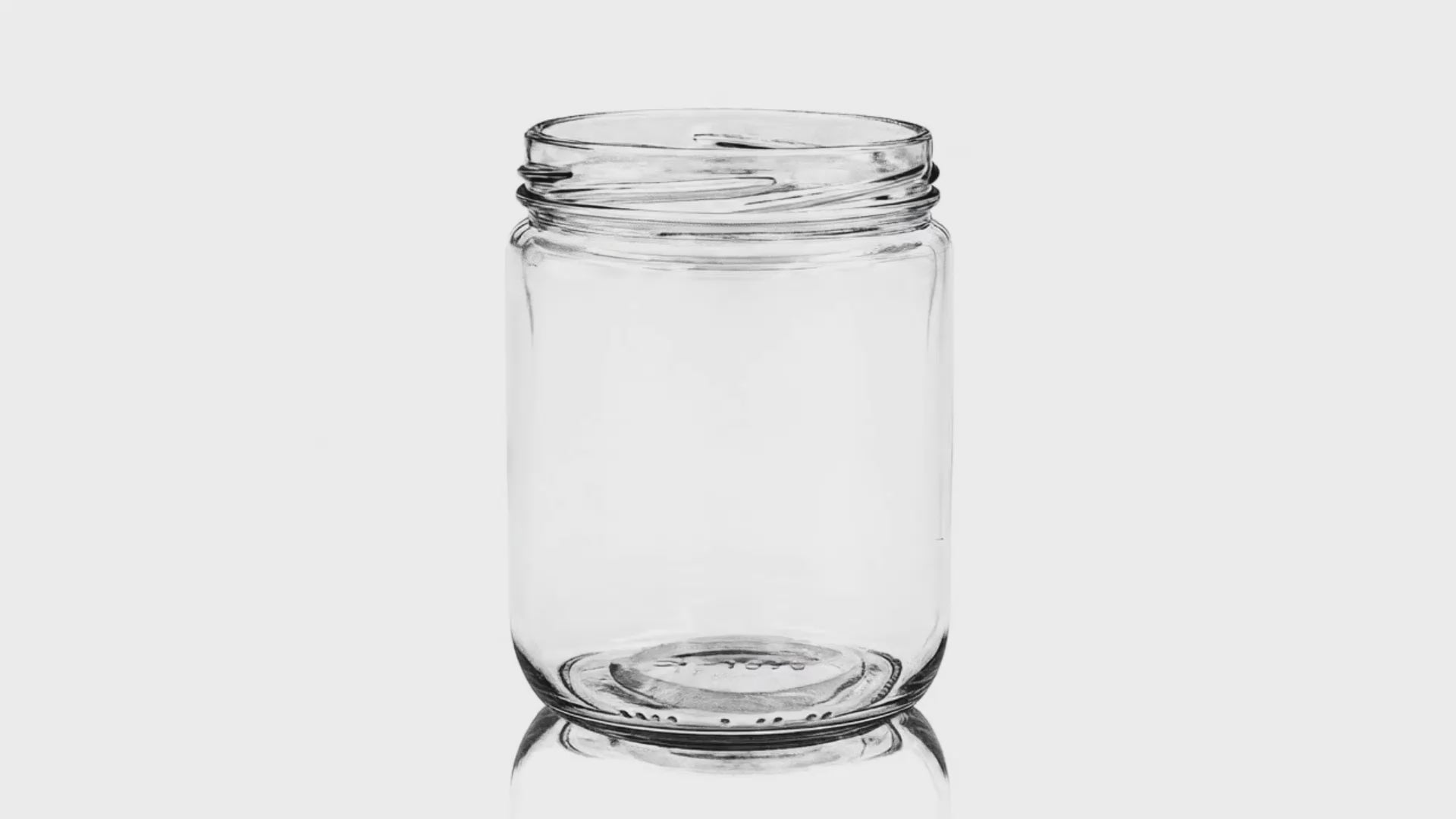 Load video: 500ml clear flint glass round short cylinder