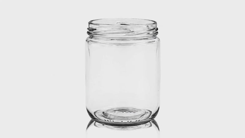 500ml clear flint glass round short cylinder
