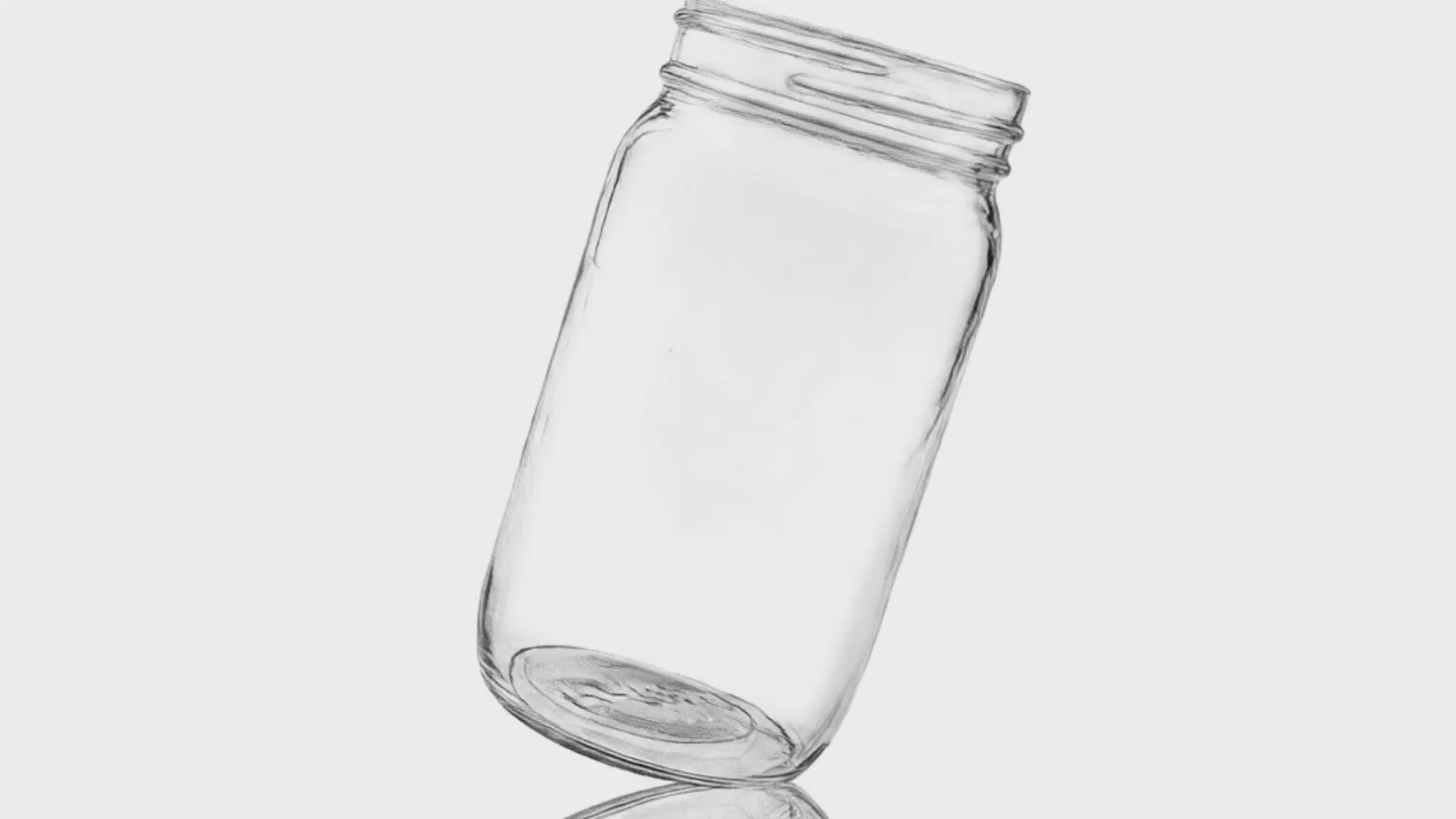 Load video: 16 oz Clear Flint Glass Round MAYONNAISE Jar 70-450G (12)